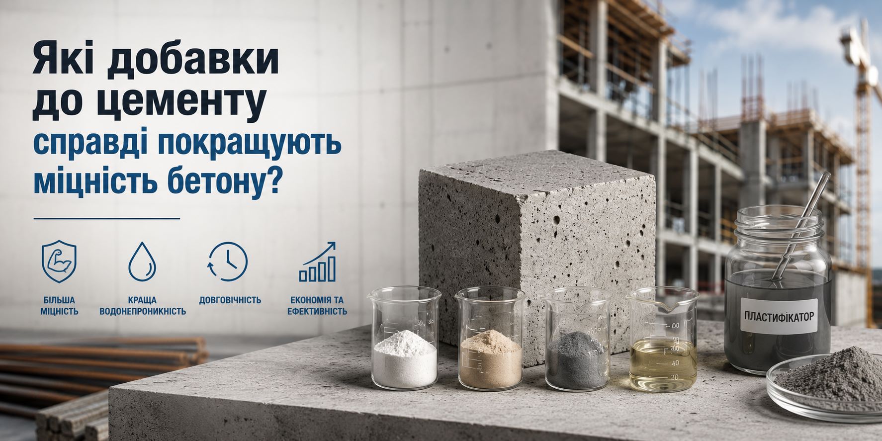 Какие добавки к цементу реально улучшают прочность бетона?